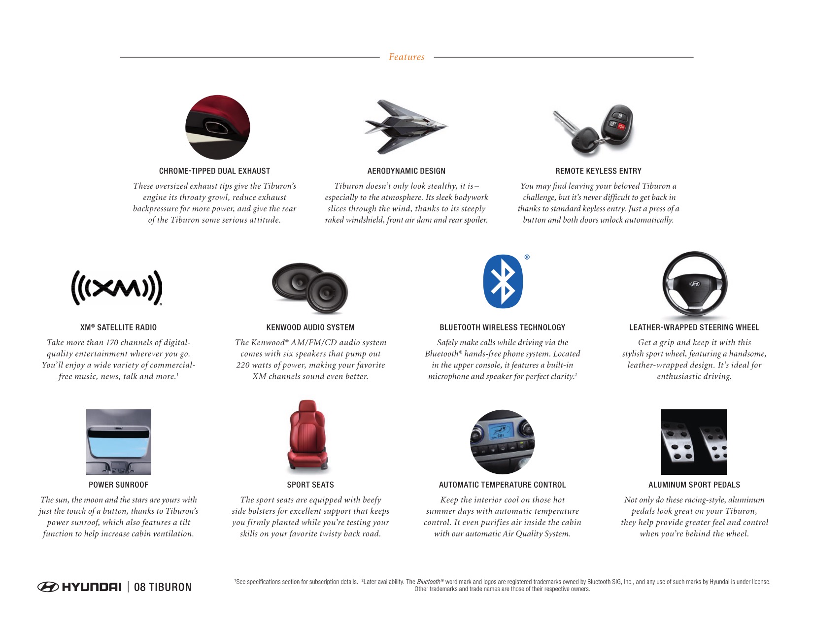 2008 Hyundai Tiburon Brochure Page 4